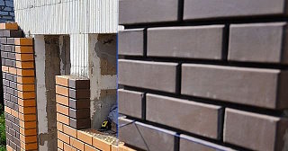 Фасады домов из кирпича в Белове: качественная кладка от 1125 рублей