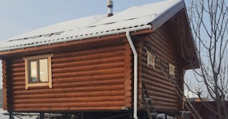 Баня из оцилиндрованного бревна под ключ в Белове - от 132899 рублей